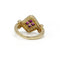 Bague 52.5 Bague rétro - Or jaune, Diamants & Saphirs roses 58 Facettes 250434R