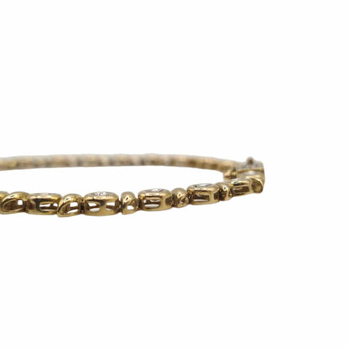 Bracelet Bracelet or jaune 18 carats serti de diamants naturels 58 Facettes