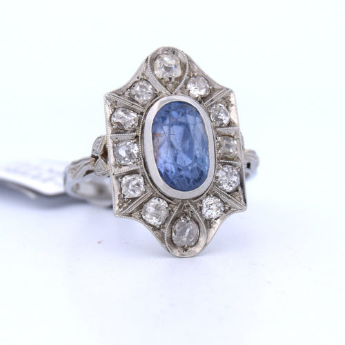 Bague 59 Bague ancienne saphir et diamant 58 Facettes