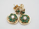 Boucles d'oreilles Boucles d'oreille émeraude marguerite 58 Facettes