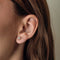 Boucles d'oreilles Clous d'oreilles or blanc et diamants 58 Facettes 250384