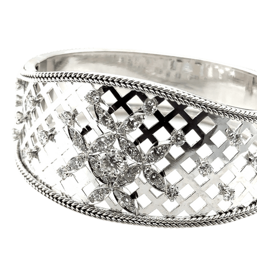 Bracelet Bracelet jonc en or blanc 58 Facettes 7094/15