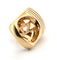 Bague Bague en or jaune massif avec une grosse citrine 58 Facettes