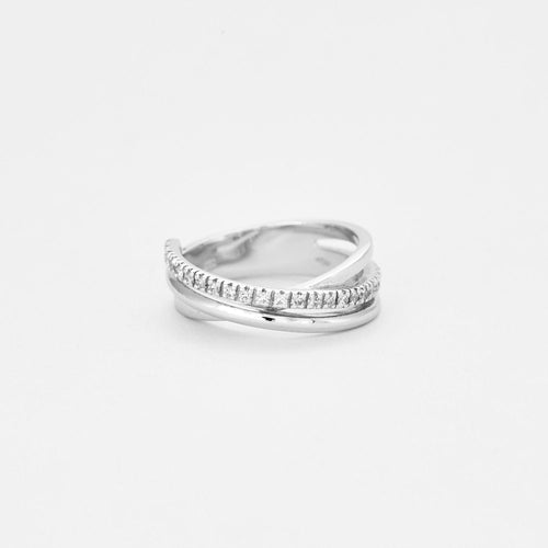 Bague 55 Bague diamants croisés moderne 58 Facettes 2505