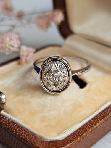 Bague 50 Bague Art Déco or Blanc Diamants 58 Facettes 304