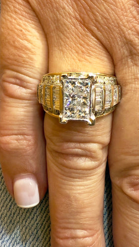 Bague 55 Bague en or 14 carats multi diamants 58 Facettes