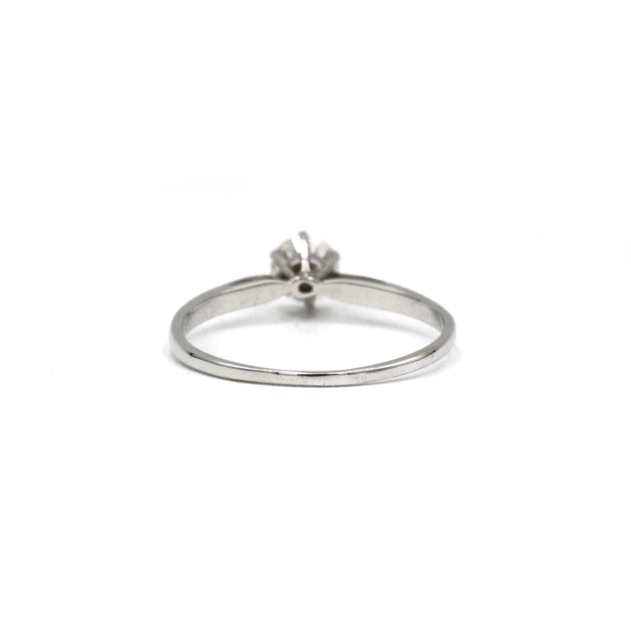 Bague 53 Solitaire or blanc diamant 58 Facettes 210034R