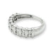 Bague 54 Demi-alliance double étage or blanc diamants 58 Facettes