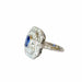 Bague 53 Bague en platine avec diamants et saphirs 58 Facettes Q185B