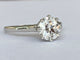 Bague 53.5 Solitaire en or, style Art déco tardif, serti d'un diamant taille brillant ancien de 1,14 carat. 58 Facettes