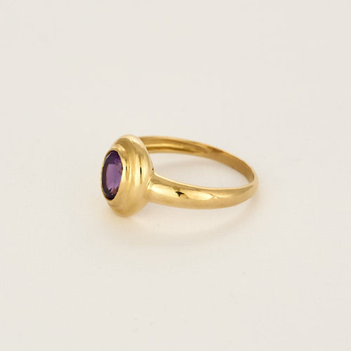 56号戒指 黄金和紫水晶戒指 58 Facettes AUX1333X3