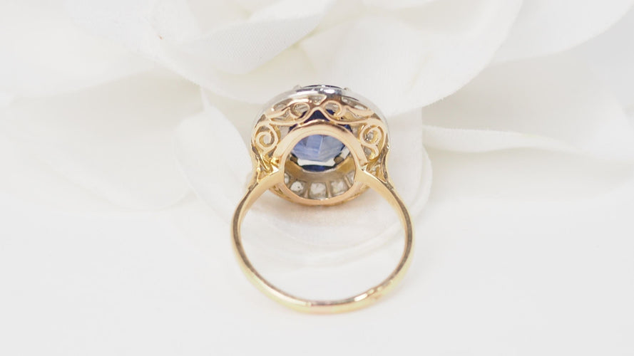 Bague 50.5 Bague Saphir Verneuil Diamants 58 Facettes 32588