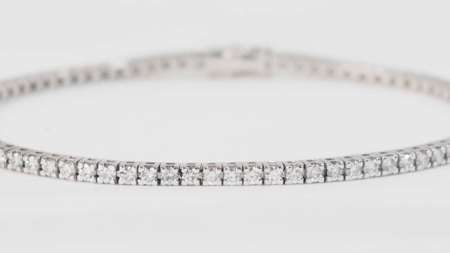 Bracelet Bracelet rivière en or blanc et diamants 2,50cts 58 Facettes 32430