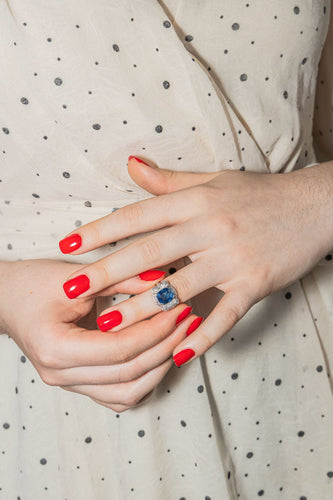 Bague 48 Bague Platine Saphir 58 Facettes 3411140CN