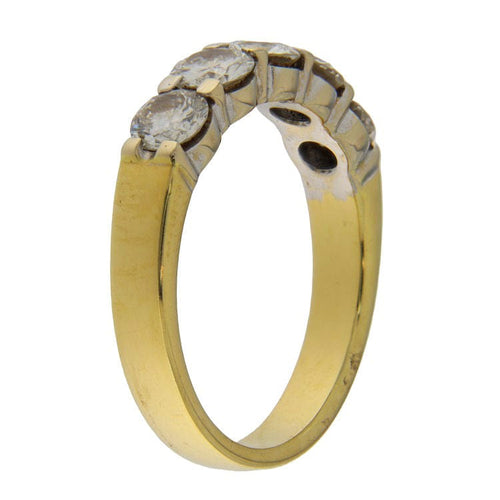 Bague Bague en or jaune et blanc avec diamants de 1,54 ct 58 Facettes G3683