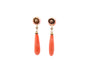 Boucles d'oreilles Boucles d'oreilles anciennes corail et perles fines 58 Facettes