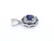 Pendentif Pendentif en or blanc avec diamants et saphir 58 Facettes 2351