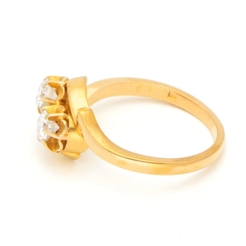 Bague 51 Bague Toi Et Moi en or jaune 18 carats et diamants 58 Facettes 010788AB20E842AFA508003DE20DC709