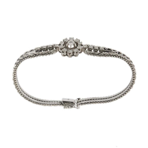 Pulseira de diamante vintage 0,89 ct