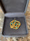Broche Broche Vintage Nœud Torsadé Or Jaune Turquoises 58 Facettes BRO70