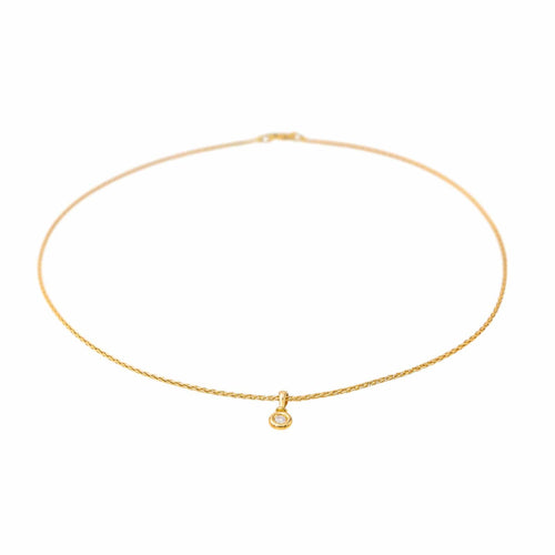 Bague Collier Solitaire Or jaune Diamant 58 Facettes 3574960CN