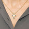 Pendentif Pendentif "Croix" en Or jaune 18k et saphirs 58 Facettes LOR36403