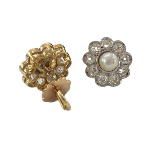 Boucles d'oreilles Boucles d'oreilles Art déco des années 1930-1935 en or 18 carats et platine, serties de diamants (1,44 carat) et de perles. 58 Facettes Q322B(964)