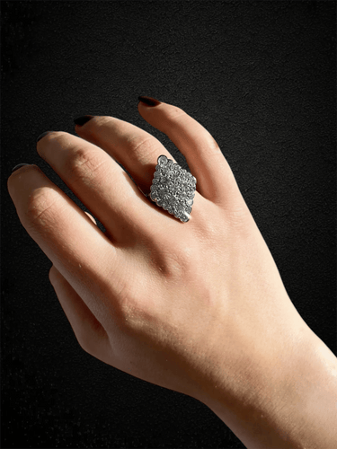 Fantastisk diamantformad diamantring från 1920-talet