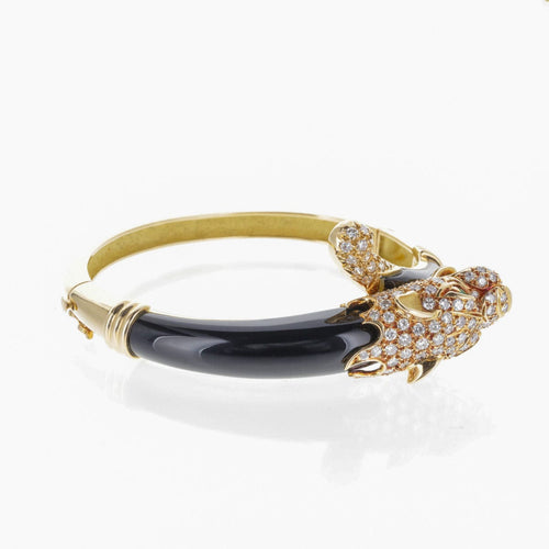 Bracelet Bracelet Panthère Or Jaune Diamants et Onyx 58 Facettes 2.18782