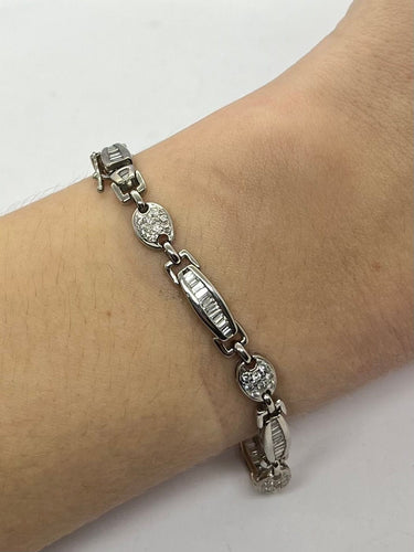 Bracelet Bracelet or blanc 18K et diamants 2,5 ct 58 Facettes 00051901