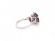 Bague 53 vintage bague cocktail t53 grenat coussin 8 diamants 0.14ct en platine 7.3g 58 Facettes 270143