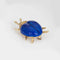 Broche Broche Coccinelle Vintage Émail Bleu Or Jaune 58 Facettes G8607