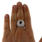 Bague 54.5 Bague en or blanc avec rubis de 1,05 ct et diamants de 1,84 ct 58 Facettes G3706