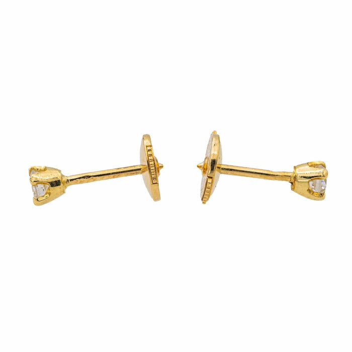 Boucles d'oreilles Boucles d'oreilles Puces Or jaune Diamant 58 Facettes 3241063CN