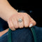 Bague 53 Bague marguerite or blanc et diamants 58 Facettes EPI1066