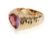Bulgari Baccellato Pink turmalin & ametyst hjerte guldring
