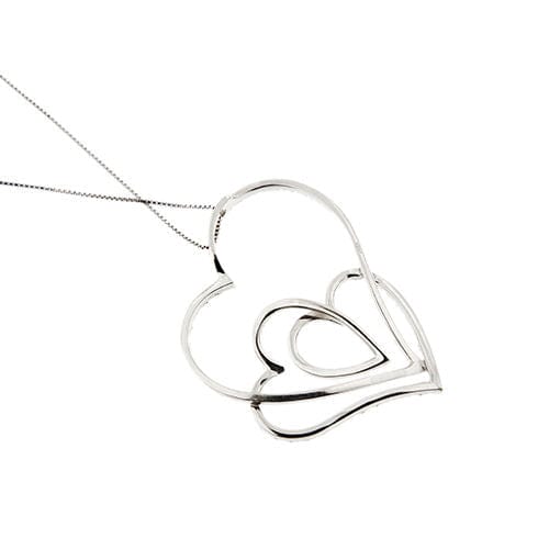 Collier Collier avec coeurs et diamants 58 Facettes 27827