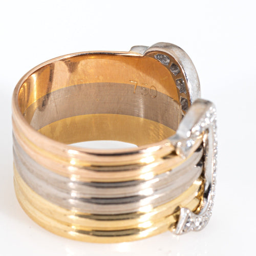 Bague 52 Bague C de Cartier en or 18 carats, diamants, vers 1979 58 Facettes G13674