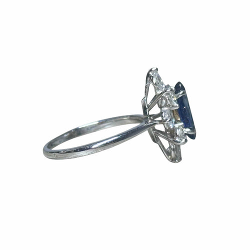 Bague 53 Bague marquise or blanc saphir diamants 58 Facettes 88