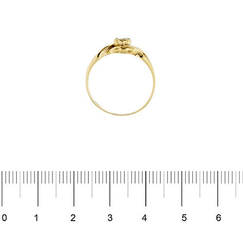 Bague 55 Bague solitaire en or jaune avec diamant de 0,20 ct 58 Facettes 38268