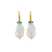 Boucles d'Oreilles Perles Baroques Opales Or Jaune 18 Carats 58 Facettes BO228