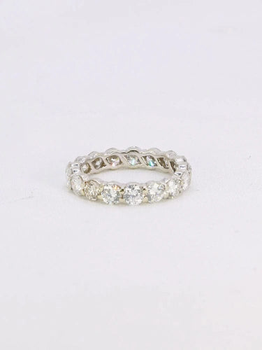 Bague 51 Alliance or blanc diamants ronds 2,7 ct 58 Facettes J530