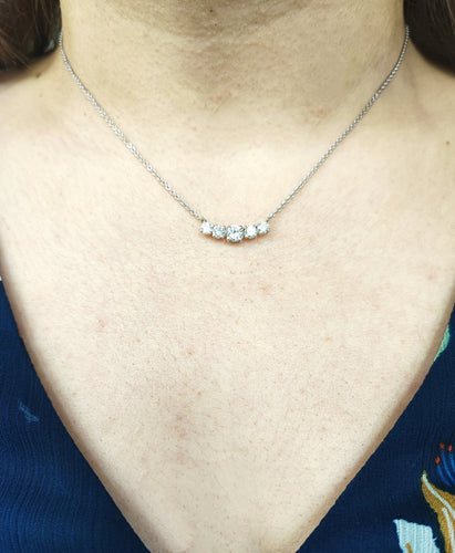 Collier Collier pendentif diamant or blanc 58 Facettes Pend.5Dt-FA.29