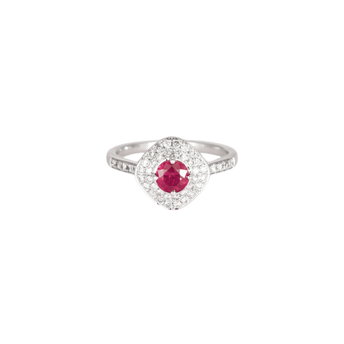 Bague 54 BAGUE OR BLANC, RUBIS ET DIAMANTS 58 Facettes BO/240045