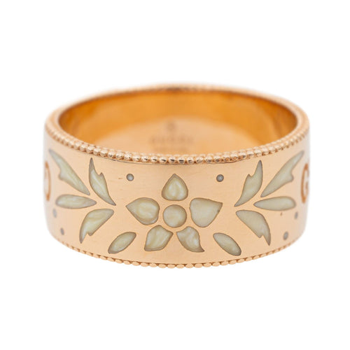 Bague 59 Gucci Bague Icon Blossom Or rose 58 Facettes 3118039CN