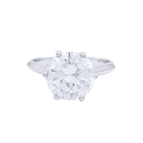 Bague 50 Solitaire platine, or blanc, diamant 2,30 cts. 58 Facettes 32182