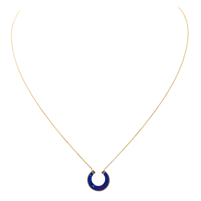 Yellow Gold Lapis Lazuli Necklace