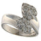 Bague 55 Bague contrarié en or blanc avec pavé de diamants de 1,30 ct 58 Facettes G3709