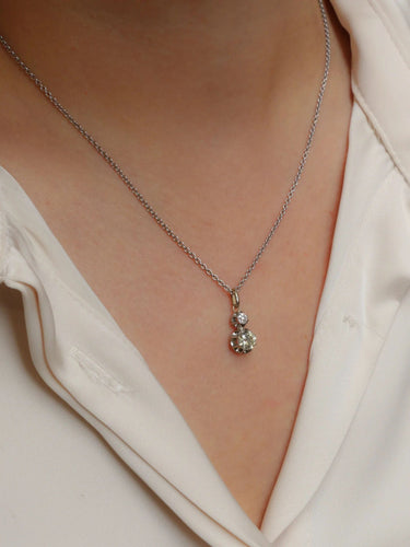 Pendentif Pendentif platine diamants taille ancienne 0,79 ct 58 Facettes J421