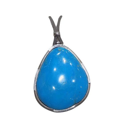 Pendentif Pendentif turquoise et or blanc 58 Facettes T184